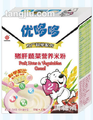 優(yōu)哆哆豬肝蔬菜營養(yǎng)米粉250g