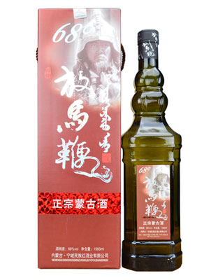 內蒙古特產悶倒驢酒草原放馬鞭狩獵酒1500mL68度國產白