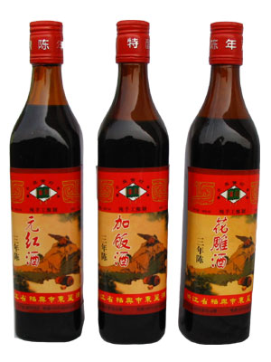 三年陳元紅、加飯（花雕）酒500ml