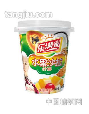 樂(lè)滿家什錦水果沙拉果粒果味飲料300g