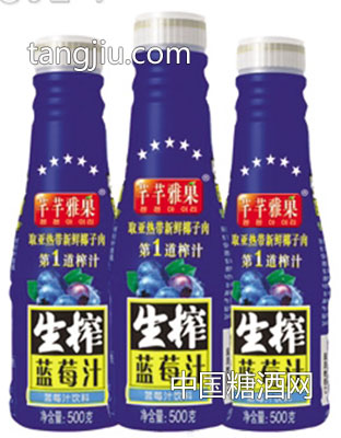 芊芊雅果生榨藍(lán)莓汁500ml