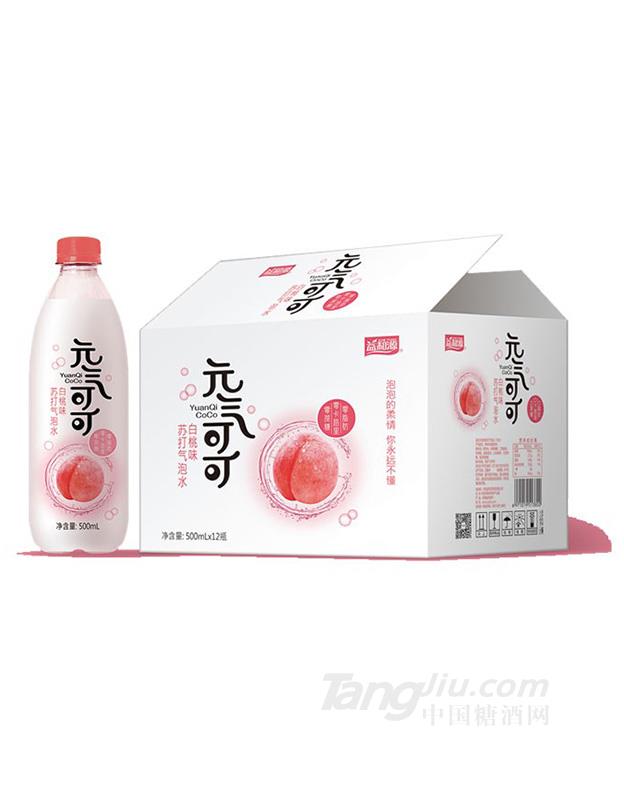 元氣可可 氣泡蘇打水（白桃味）480ml