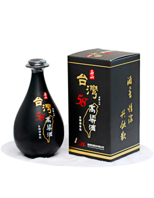 玉山58度臺(tái)灣高粱（黑瓷瓶）