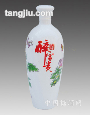 色彩釉景德鎮(zhèn)陶瓷酒瓶10