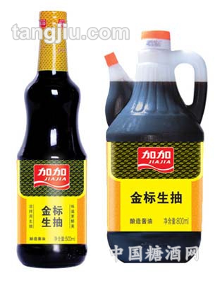 加加金標(biāo)生抽王醬油500ml