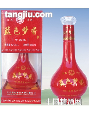 藍(lán)色夢香酒透明中國紅480ml