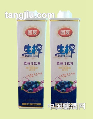 團友生榨藍(lán)莓飲料1L