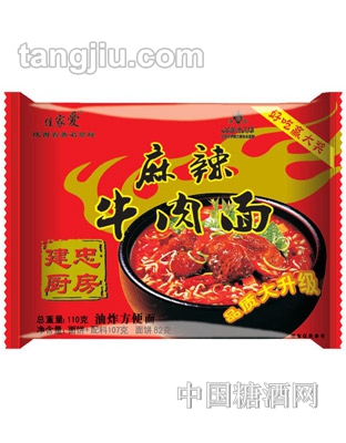 建忠廚房麻辣牛肉面110g