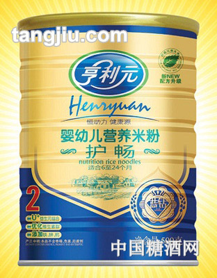 亨利元護(hù)暢2段營(yíng)養(yǎng)米粉500g