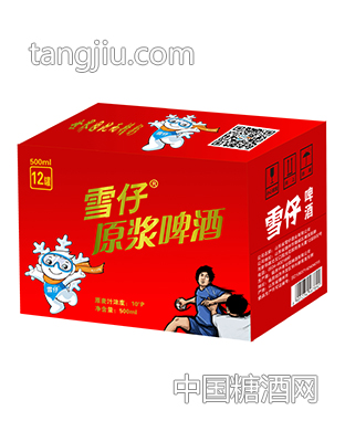 雪仔原漿啤酒紅色裝箱500mlx12罐