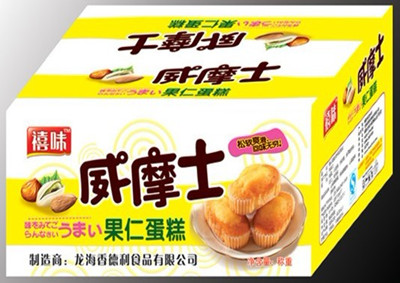 龍海食品廠供應(yīng)禧味果仁蛋糕 每件5斤裝散裝糕點