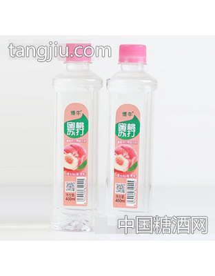 博牛蜜桃蘇打果味飲料400ml