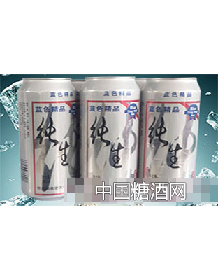 藍(lán)色精品純生醇啤酒