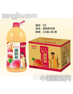 果多多蜜桃多飲料2.58L×6瓶