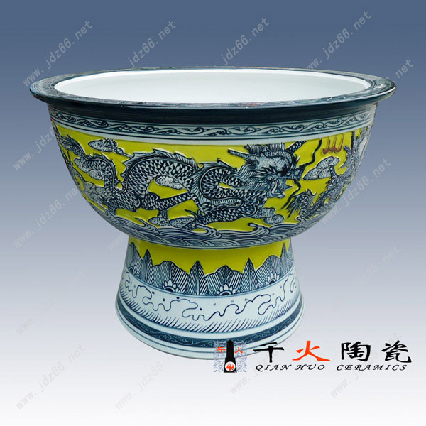 陶瓷魚缸廠家，禮品魚缸，工藝品擺件裝飾，室內(nèi)噴泉魚