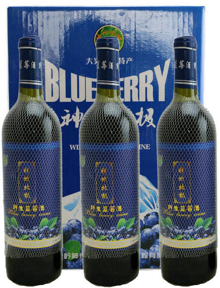 神州北極 野生藍莓酒750ML 野生優(yōu)質(zhì)藍莓果酒 原生態(tài)紅