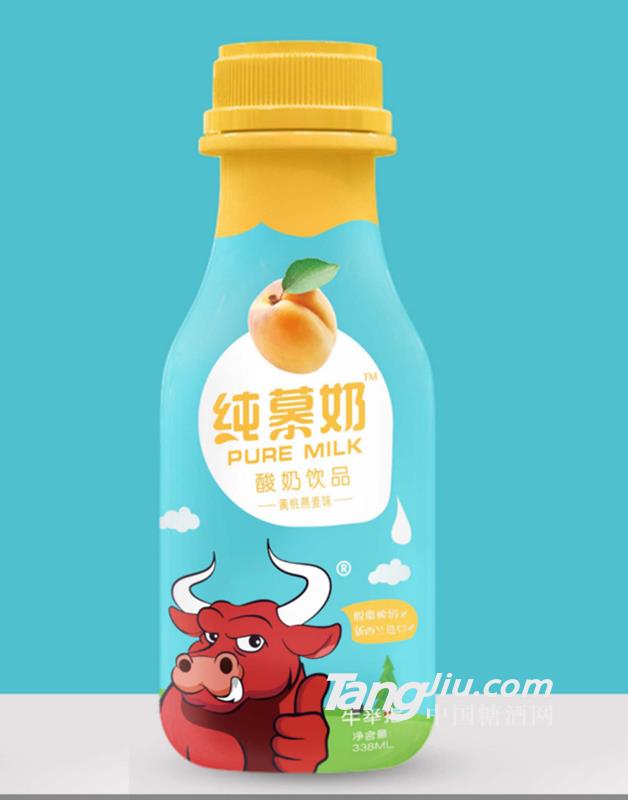 純慕奶黃桃燕麥味酸奶飲品338ml