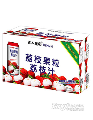 達(dá)人樂園荔枝果粒荔枝汁飲料箱裝-320ml