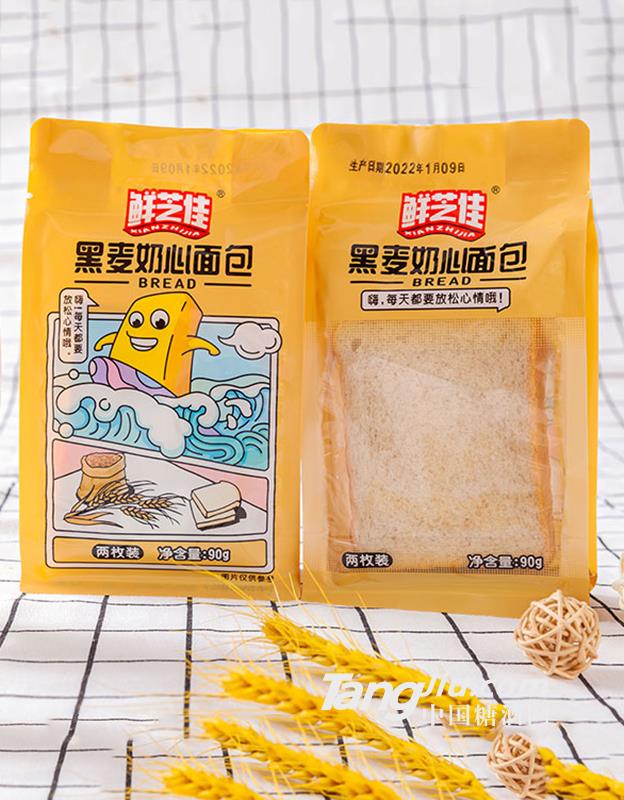 鮮芝佳黑麥奶心面包90g