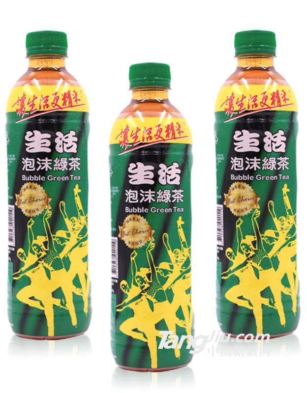 生活泡沫綠茶飲料-590ml