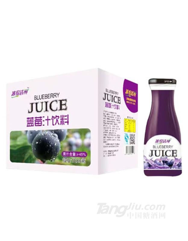 冰紛清純藍莓汁飲料1LX6