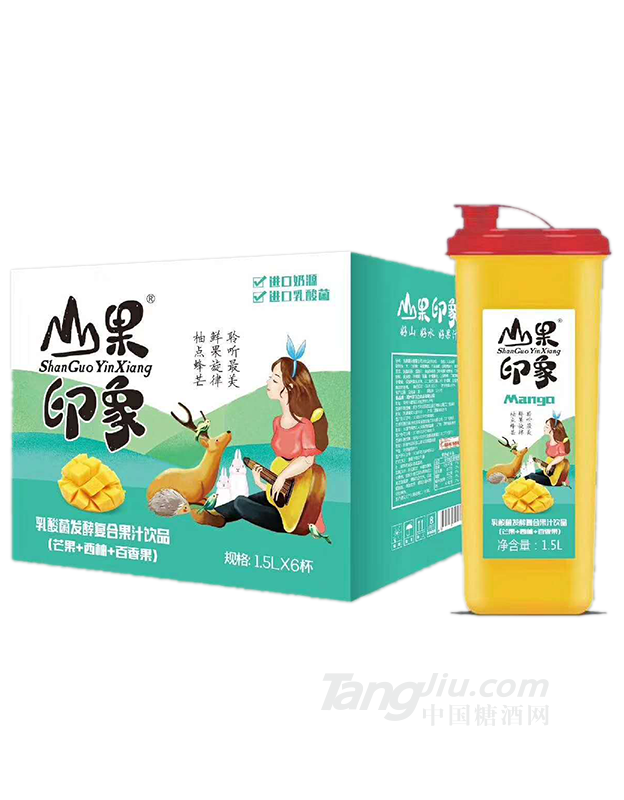 山果印象乳酸菌發(fā)酵復合果汁飲品-1500mlx6