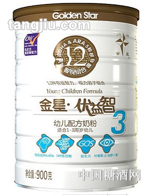 金星優(yōu)幼兒配方奶粉900g