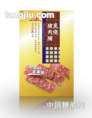 真美炭燒豬肉脯黑椒味100g